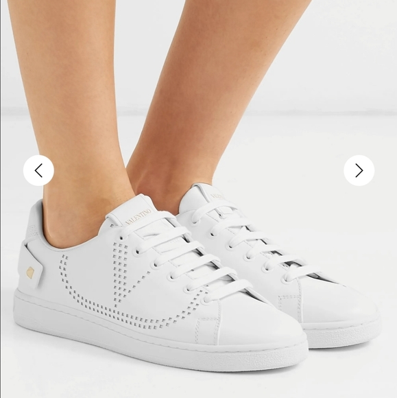 Valentino Shoes - NWT$695 Valentino BACKNET Rockstud Leather Sneaker